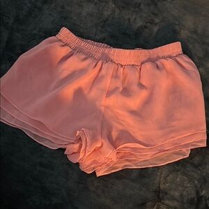 Women's Pink Chiffon Shorts
